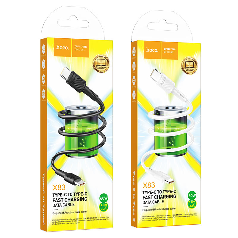 Cable Type-C to Type-C “X83 Victory” 60W charging data sync