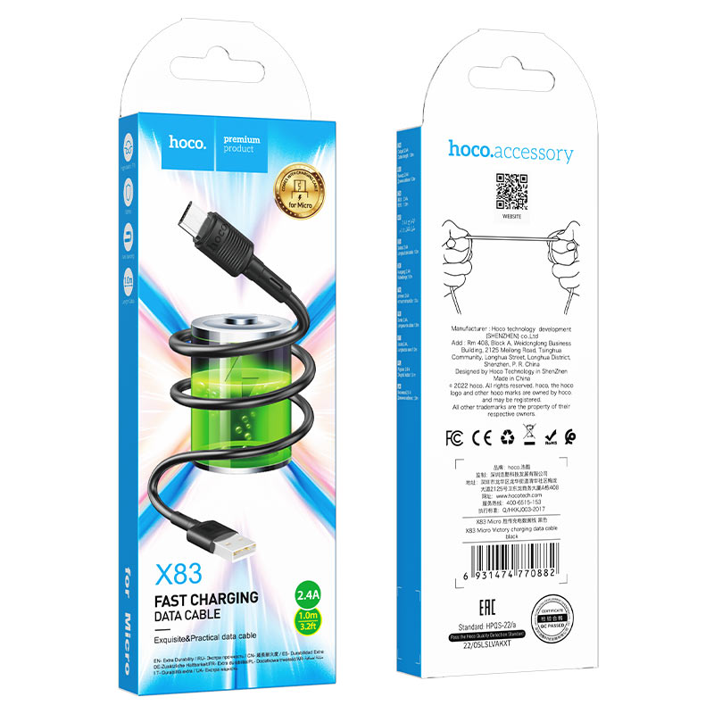 Cable USB to Micro-USB “X83 Victory” charging data sync