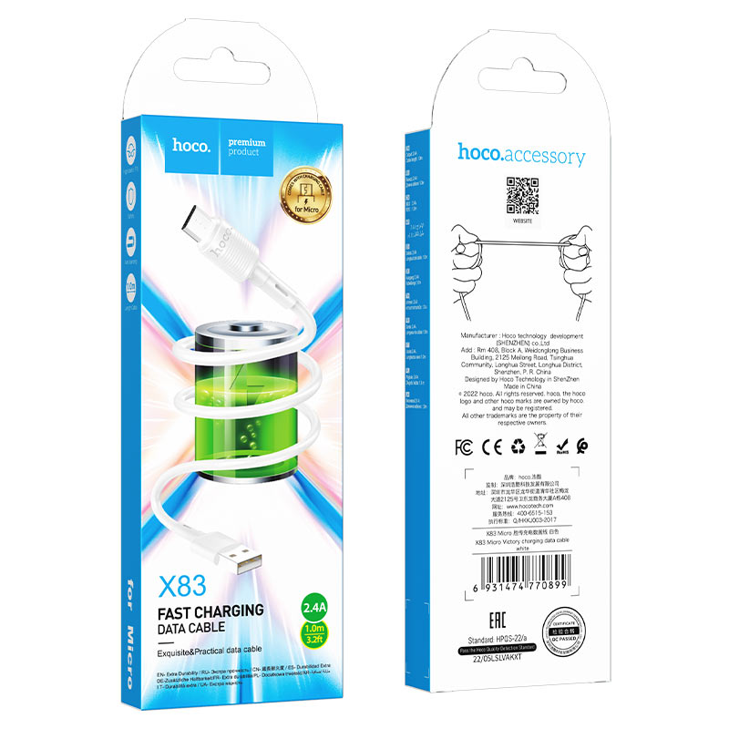 Cable USB to Micro-USB “X83 Victory” charging data sync
