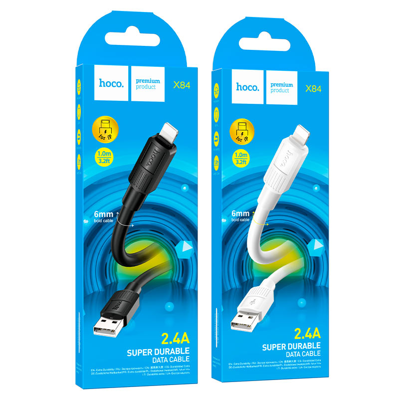 Cable USB to Lightning “X84 Solid” charging data sync