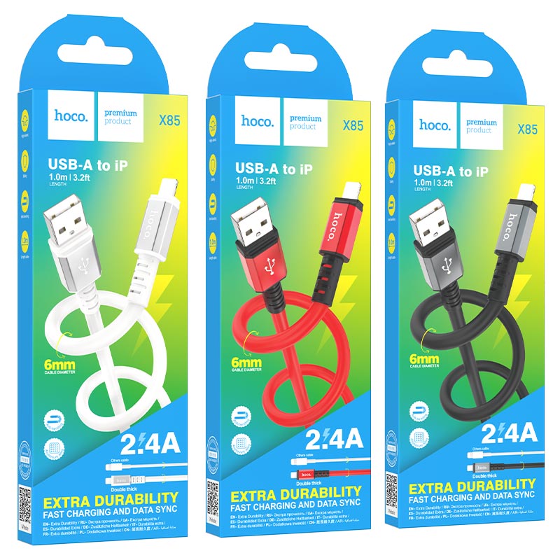 Cable USB to Lightning “X85 Strength” charging data sync