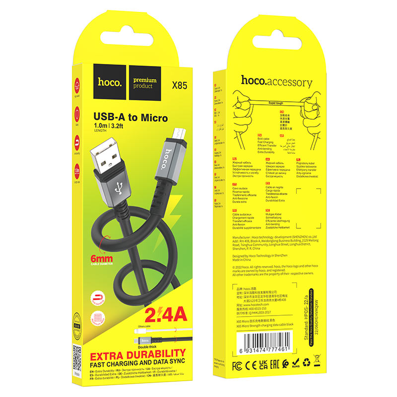 Cable USB to Micro-USB “X85 Strength” charging data sync