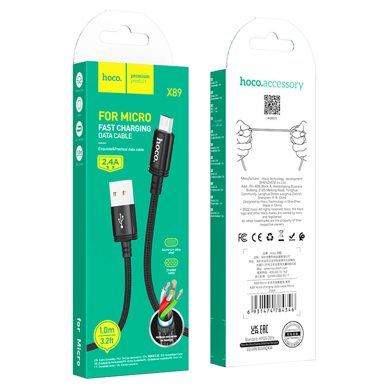 Cable USB to Micro-USB “X89 Wind”