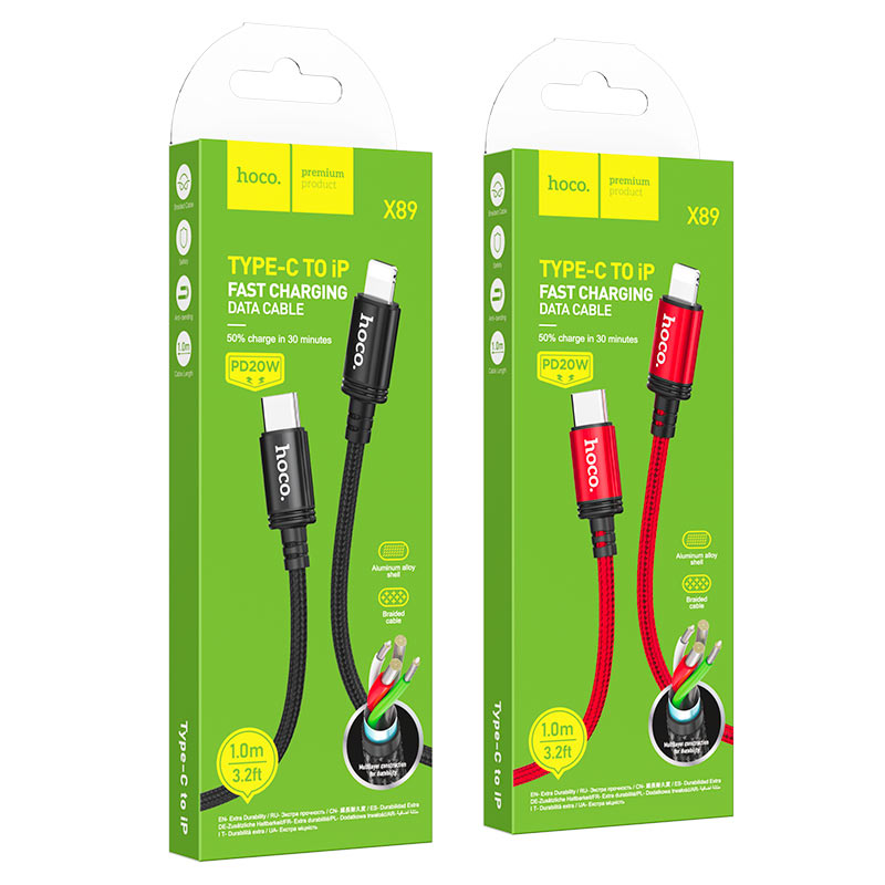 Cable Type-C to iP “X89 Wind” PD fast charge