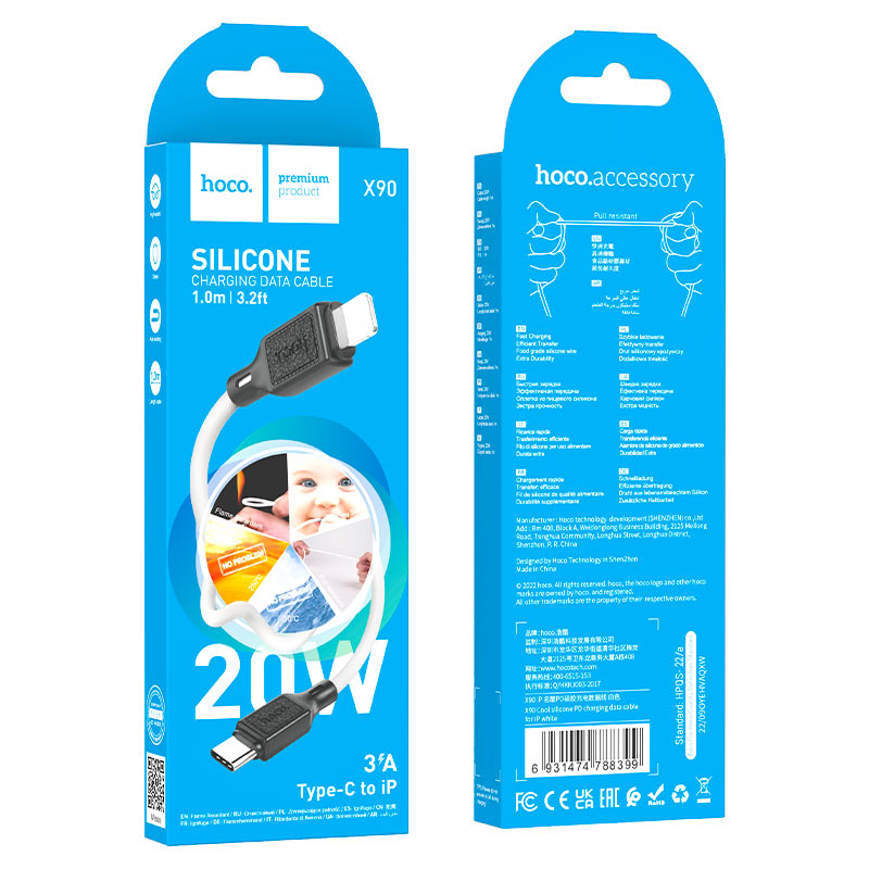 Cable Type-C to iP “X90 Cool” PD fast charge