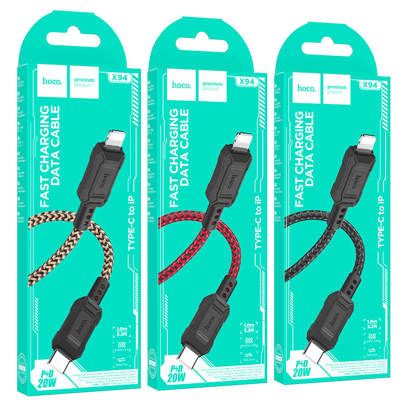 Cable Type-C to iP “X94 Leader” PD 20W fast charge