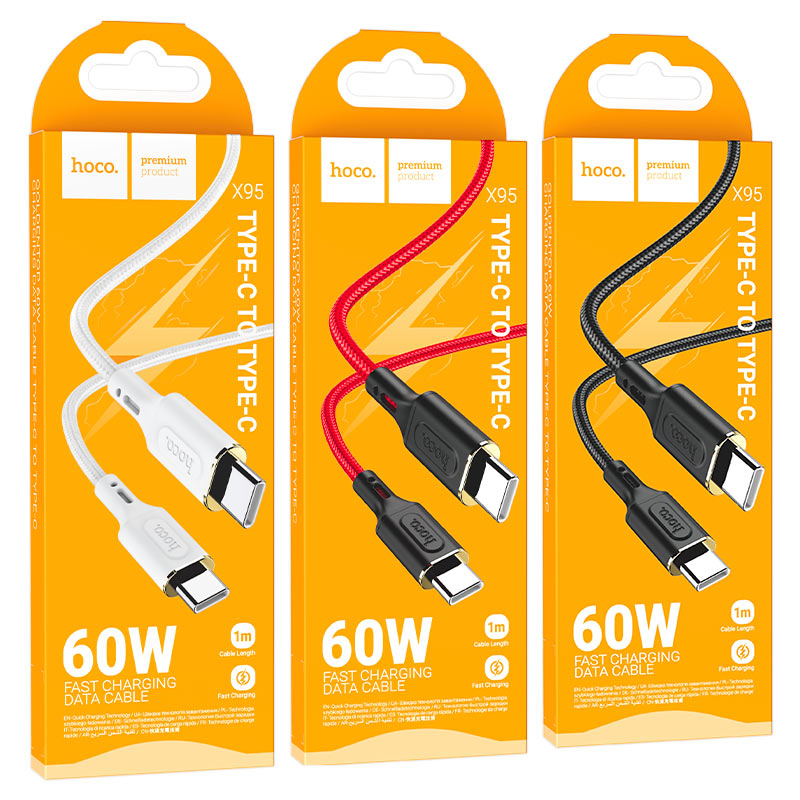 Cable Type-C to Type-C “X95 Goldentop” PD 60W fast charge
