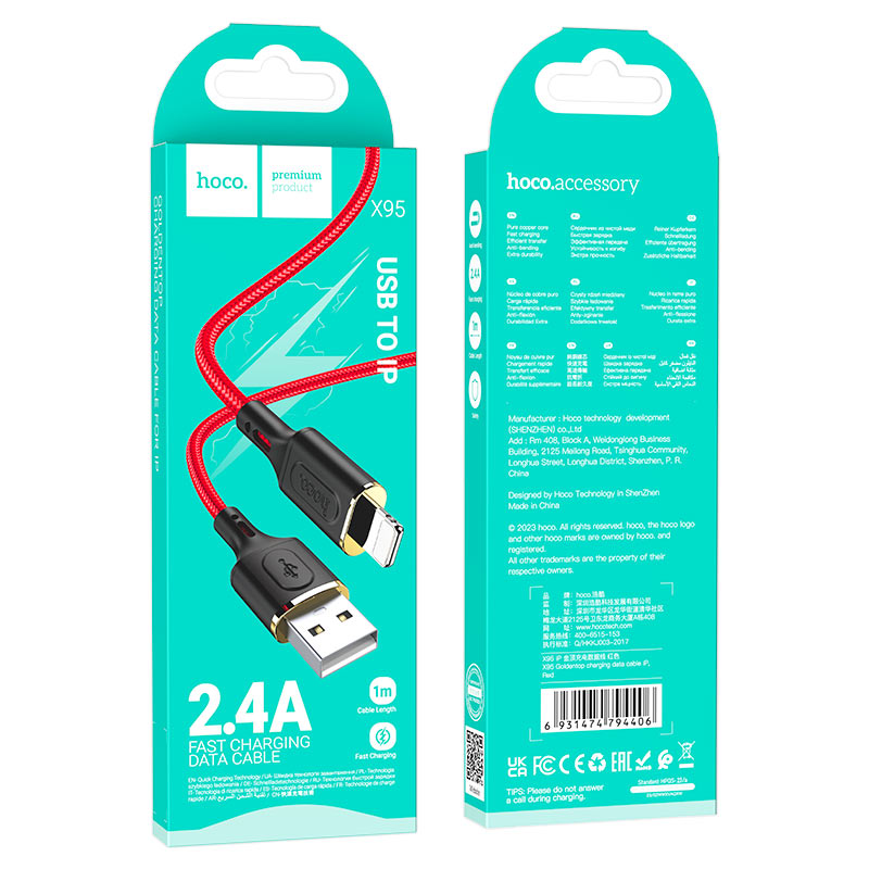 Cable USB to iP “X95 Goldentop”