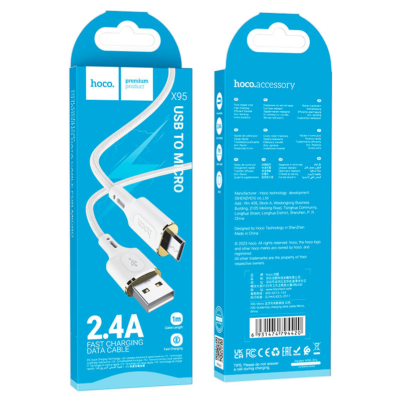 Cable USB to Micro-USB “X95 Goldentop”