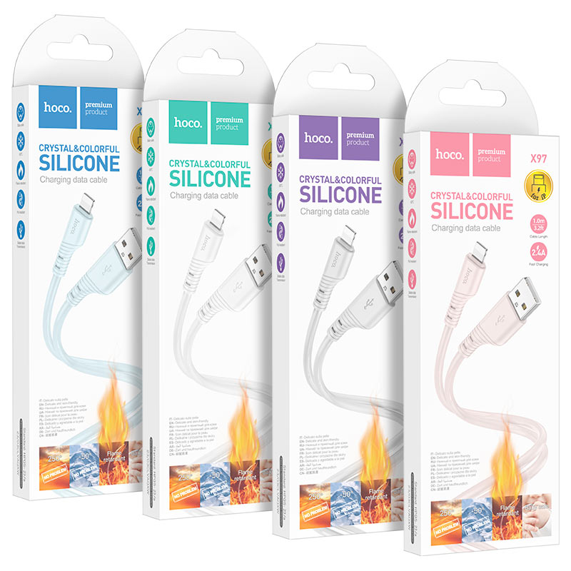 Cable USB to iP “X97 Crystal color”