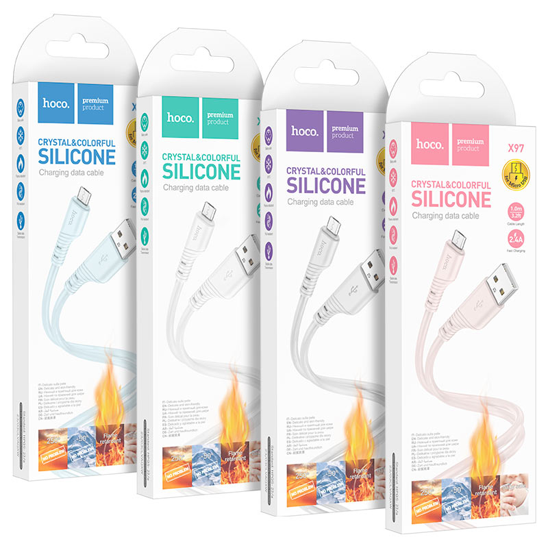 Cable USB to Micro-USB “X97 Crystal color”