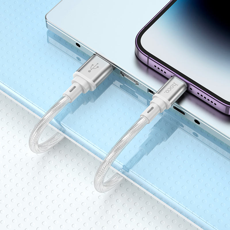Cable USB to iP “X98 Crystal ice”