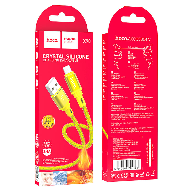 Cable USB to Micro-USB “X98 Crystal ice”