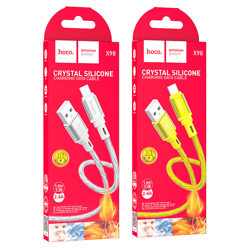 Cable USB to Micro-USB “X98 Crystal ice”