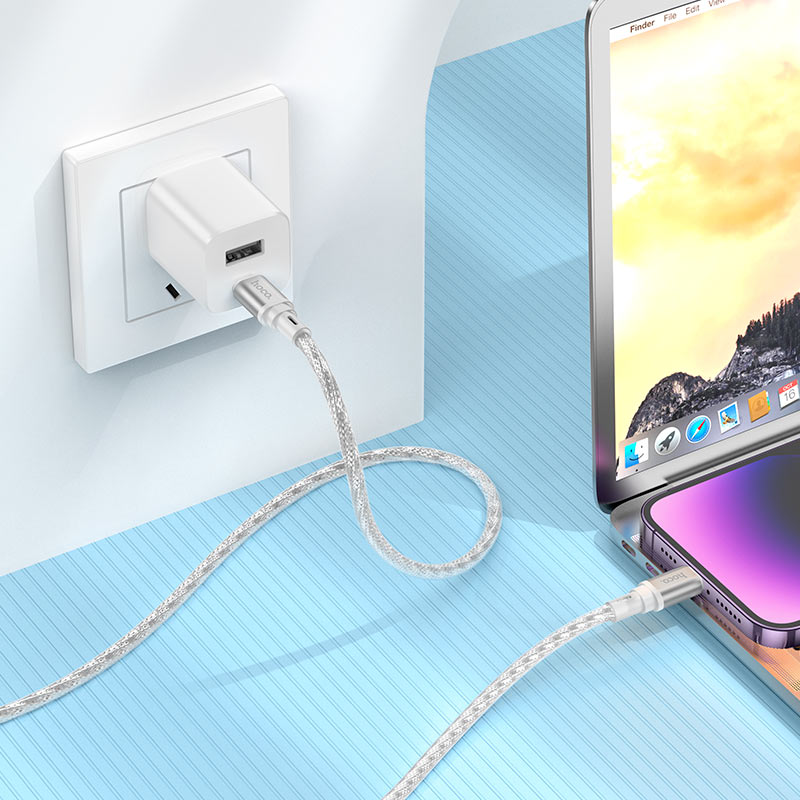 Cable Type-C to iP “X98 Crystal ice” PD 20W fast charge