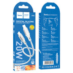 Cable Type-C to iP “X98 Crystal ice” PD 20W fast charge
