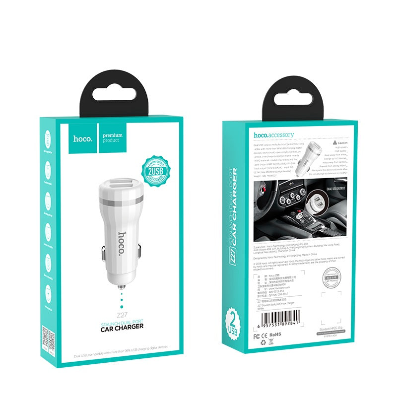 Car charger “Z27 Staunch” dual port charging adapter