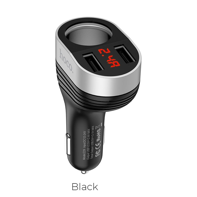 Car charger “Z29 Regal” digital display dual USB