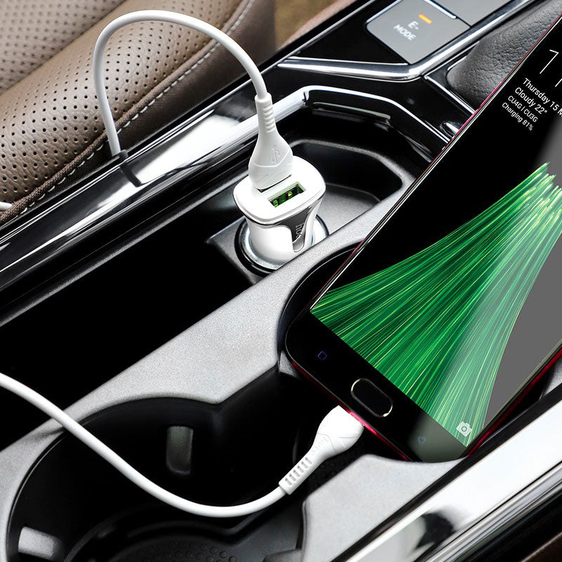 Car charger “Z31 Universe” double port QC3.0 set with cable