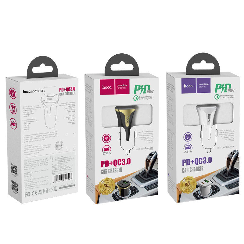 Car charger “Z31A Colossus” PD + QC3.0 set with cable