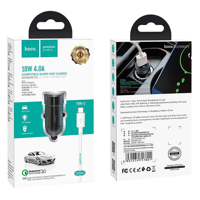 Car charger “Z32A Flash power” set with cable