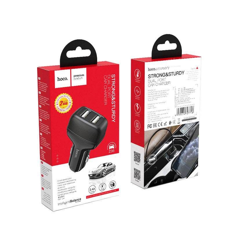 Car charger “Z36 Leader” dual port set with cable
