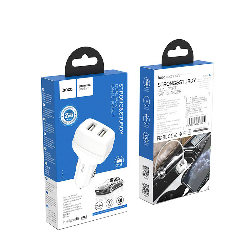 Car charger “Z36 Leader” dual port set with cable