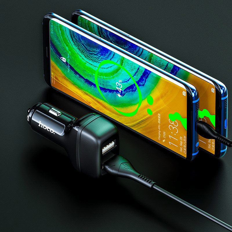 Car charger “Z36 Leader” dual port set with cable