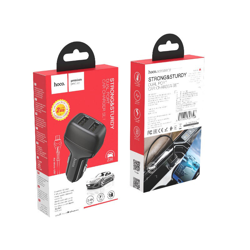 Car charger “Z36 Leader” dual port set with cable