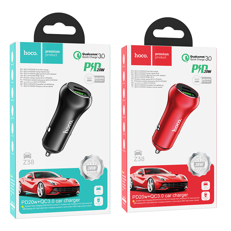Car charger “Z38 Resolute” PD20W + QC3.0