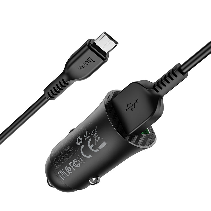 Car charger “Z39 Farsighted” QC3.0 dual port set with cable