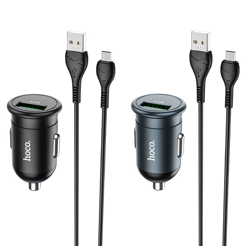 Car charger “Z43 Mighty” QC3.0 set with cable