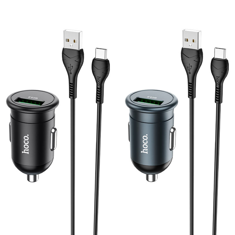 Car charger “Z43 Mighty” QC3.0 set with cable