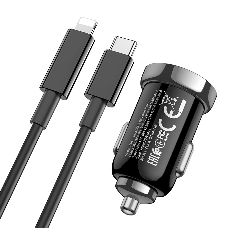 Car charger “Z44 Leading” PD20W+QC3.0 set with cable
