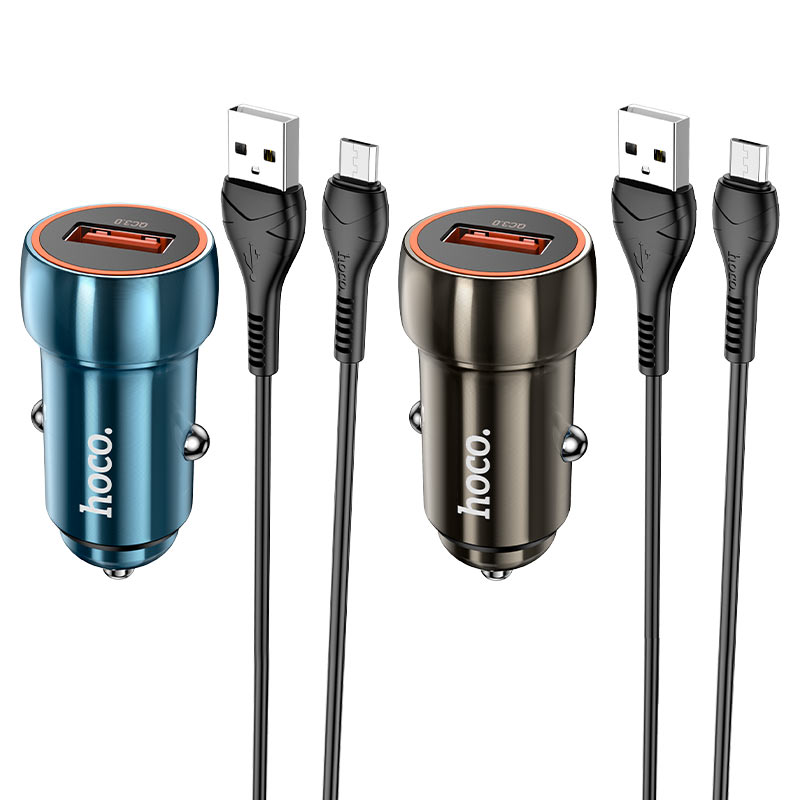 Car charger “Z46 Blue shield” QC3.0 set with cable