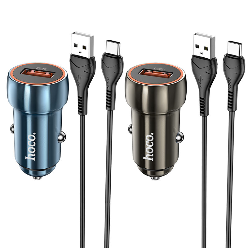 Car charger “Z46 Blue shield” QC3.0 set with cable