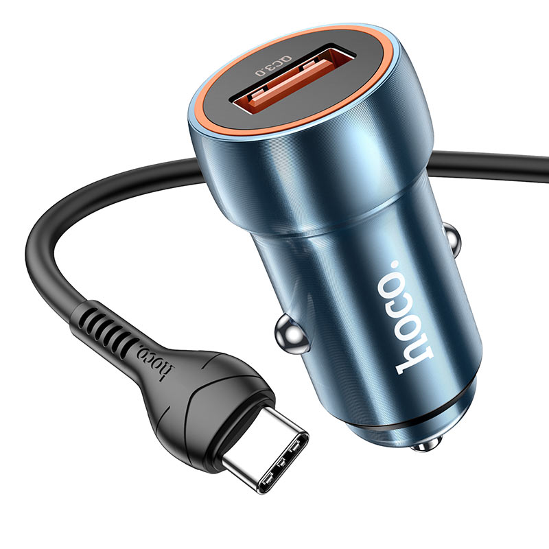 Car charger “Z46 Blue shield” QC3.0 set with cable