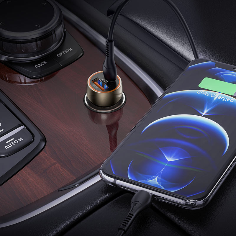 Car charger “Z46A Blue whale” PD20W + QC3.0 set with cable