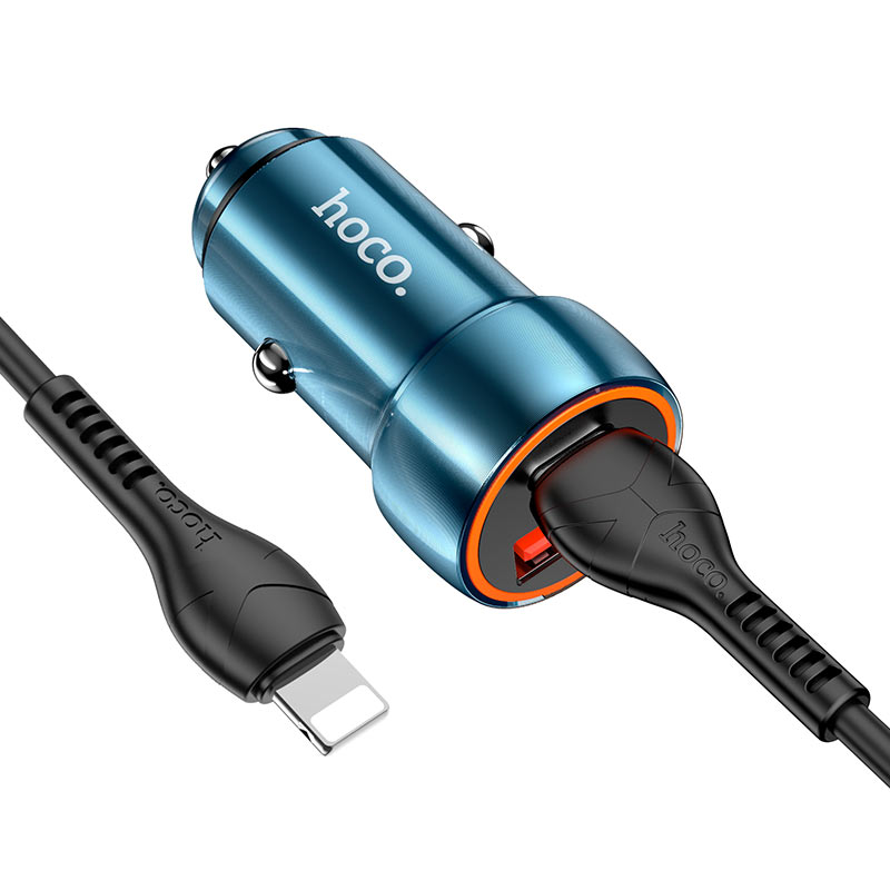 Car charger “Z46A Blue whale” PD20W + QC3.0 set with cable