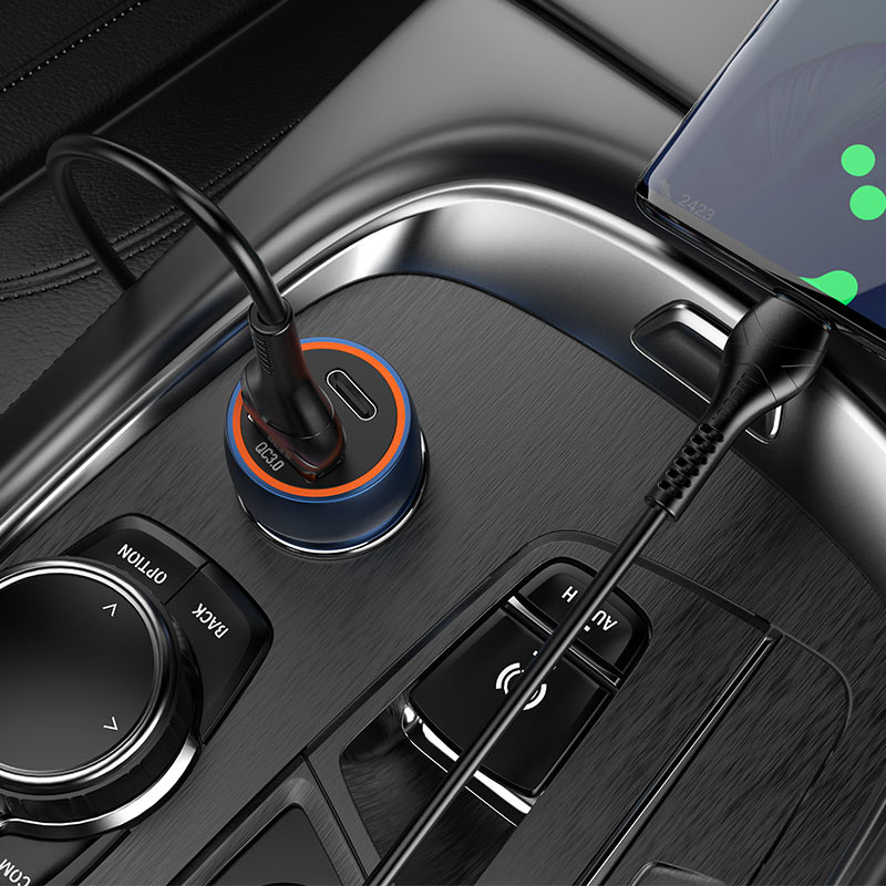 Car charger “Z46A Blue whale” PD20W + QC3.0 set with cable