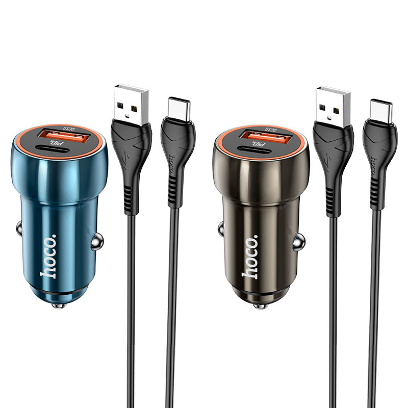 Car charger “Z46A Blue whale” PD20W + QC3.0 set with cable