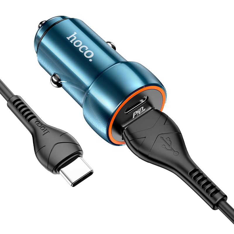 Car charger “Z46A Blue whale” PD20W + QC3.0 set with cable