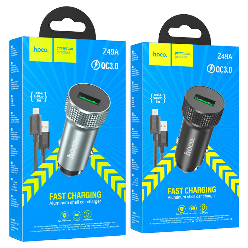 Car charger “Z49A Level” 18W cable set