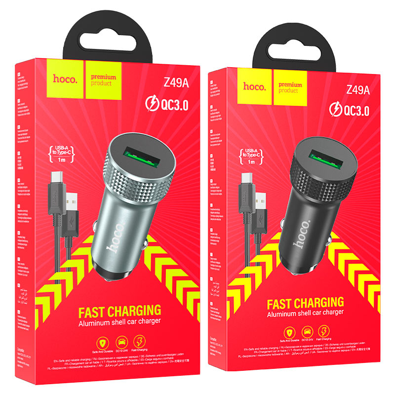 Car charger “Z49A Level” 18W cable set