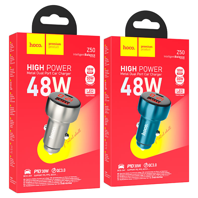 Car charger “Z50 Leader” 48W cable set