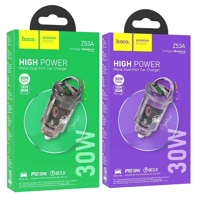 Car charger “Z53A Vision” 30W cable set