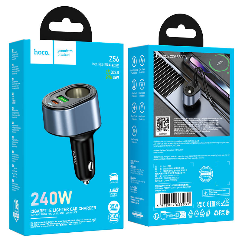 Car charger “Z56 Friend” 35W with cigarette lighter slot