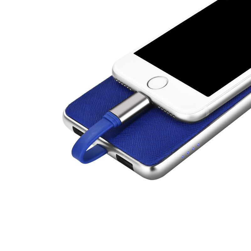 Power bank «J1 Linstar» 10000 mAh single USB with built-in Lightning cable