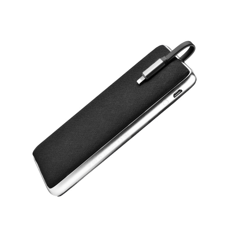 Power bank «J1 Linstar» 10000 mAh single USB with built-in Lightning cable