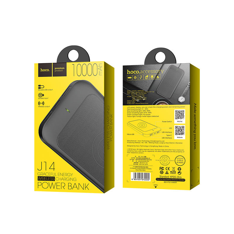 Power bank «J14 Graceful energy» 10000 mAh wireless charging